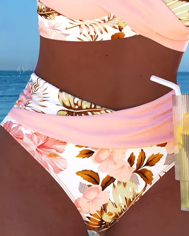 Mariana │ Bikini with contrasting floral print and opening