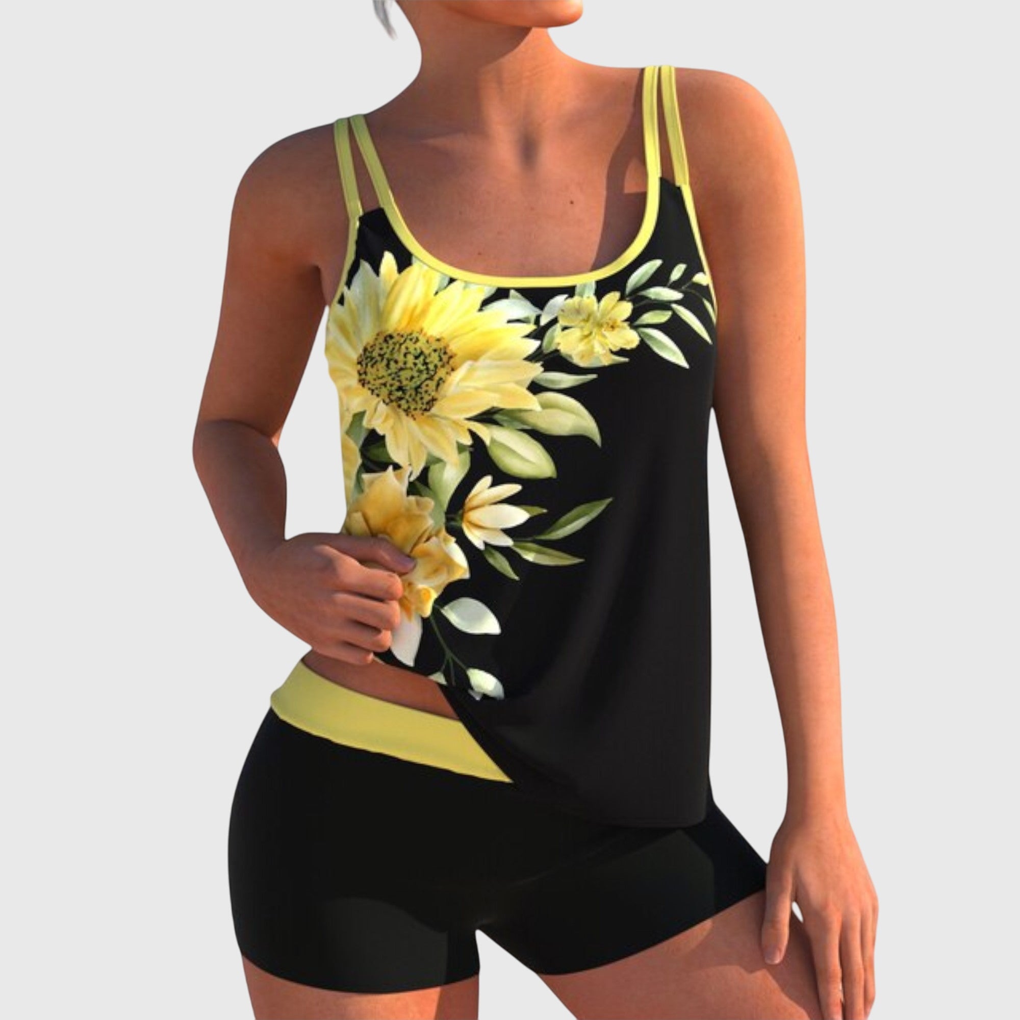 Floral | Floral belly-covering bath set