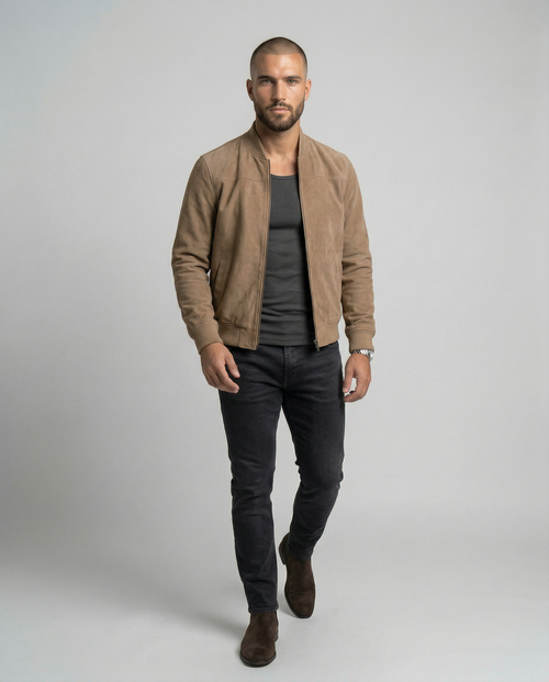 Adrián | Premium Velvet Bomber Jacket